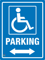 Disable Parking (Two Way Arrow) Sign