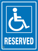 Disabled Reserved Sign