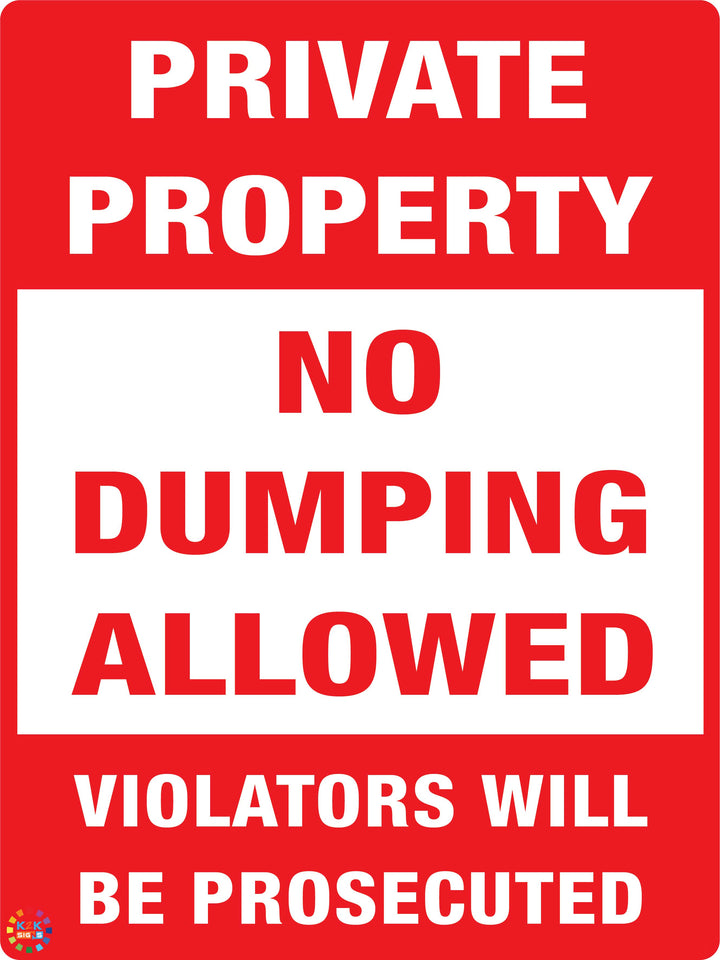 Private Property No Dumping Allowed