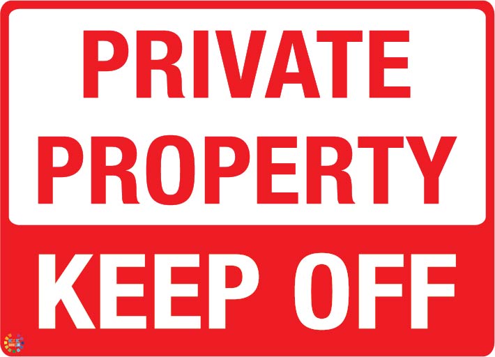 Private Property KEEP OFF Sign
