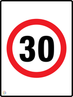 Speed Limit 30 Kph Sign
