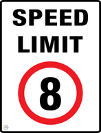 Speed Limit 8 Kph Sign