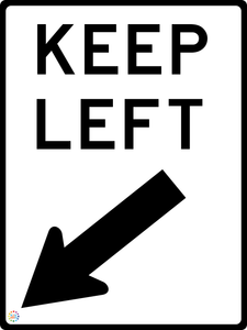 Keep Left Sign