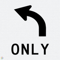 Multi Message Temporary Road Traffic Sign -  Lane Status Left Turn Only