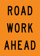 Multi Message Temporary Road Traffic Sign - <br/> Road Work Ahead