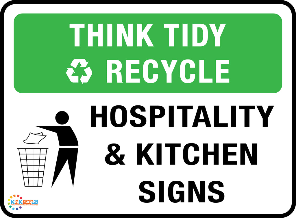 Kitchen Working Environment Sign Hospitality & Kitchen Signs | K2K Signs Australia