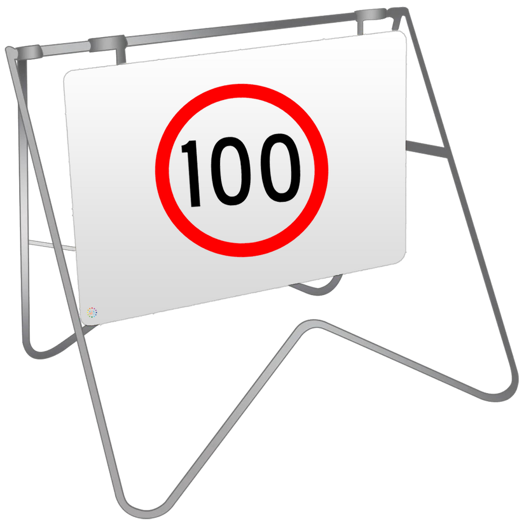 100KM Speed - Swing Stand & Sign
