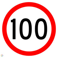 100KM Speed Sign