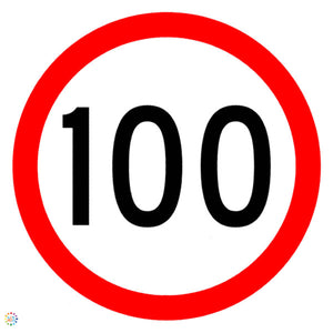 100KM Speed Sign
