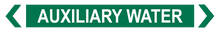Load image into Gallery viewer, 2 Way Arrow Auxiliary Water - Pipe Marker Labels