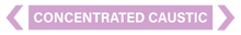 Load image into Gallery viewer, 2 Way Arrow Concentrated Caustic - Pipe Marker Labels