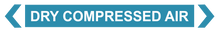 Load image into Gallery viewer, 2 Way Arrow Dry Compressed Air - Pipe Marker Labels