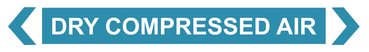 Dry Compressed Air - Pipe Marker Labels | AS 1345 Compliant | K2K Signs ...