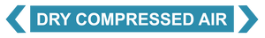 2 Way Arrow Dry Compressed Air - Pipe Marker Labels