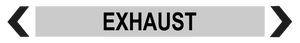 2 Way Arrow Exhaust - Pipe Marker Labels