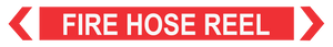 2 Way Arrow Fire Hose Reel - Pipe Marker Labels
