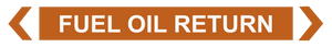 2 Way Arrow Fuel Oil Return - Pipe Marker Labels