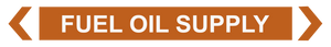2 Way Arrow Fuel Oil Supply - Pipe Marker Labels
