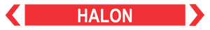 2 Way Arrow Halon - Pipe Marker Labels