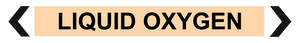 2 Way Arrow Liquid Oxygen - Pipe Marker Labels