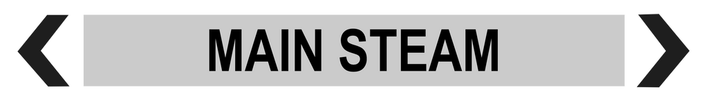 Main Steam - Pipe Marker Labels | AS 1345 Compliant | K2K Signs Australia