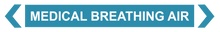 Load image into Gallery viewer, 2 Way Arrow Medical Breathing Air - Pipe Marker Labels