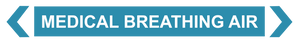 2 Way Arrow Medical Breathing Air - Pipe Marker Labels