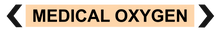 Load image into Gallery viewer, 2 Way Arrow Medical Oxygen - Pipe Marker Labels