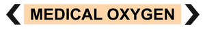 2 Way Arrow Medical Oxygen - Pipe Marker Labels