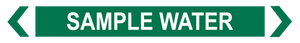 2 Way Arrow Sample Water - Pipe Marker Labels