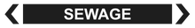 Load image into Gallery viewer, 2 Way Arrow Sewage - Pipe Marker Labels