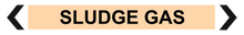 Load image into Gallery viewer, 2 Way Arrow Sludge Gas - Pipe Marker Labels