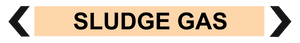 2 Way Arrow Sludge Gas - Pipe Marker Labels