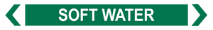 2 Way Arrow Soft Water - Pipe Marker Labels