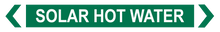 Load image into Gallery viewer, 2 Way Arrow Solar Hot Water - Pipe Marker Labels