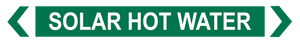 2 Way Arrow Solar Hot Water - Pipe Marker Labels