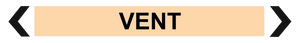 2 Way Arrow Vent - Pipe Marker Labels