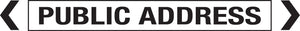 Public Address - Pipe Marker Labels