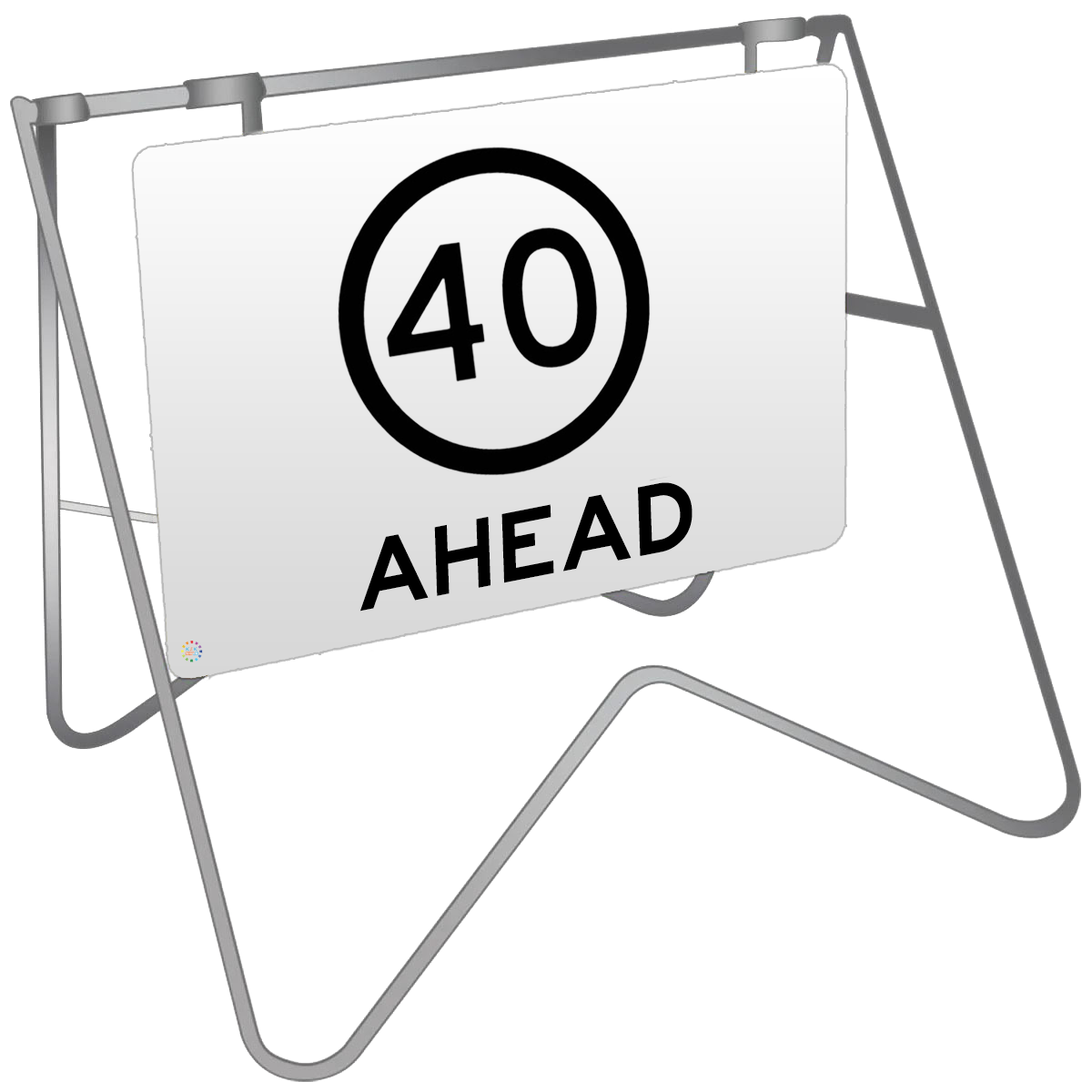 40KM Speed Ahead - Swing Stand & Sign | K2K Signs Australia