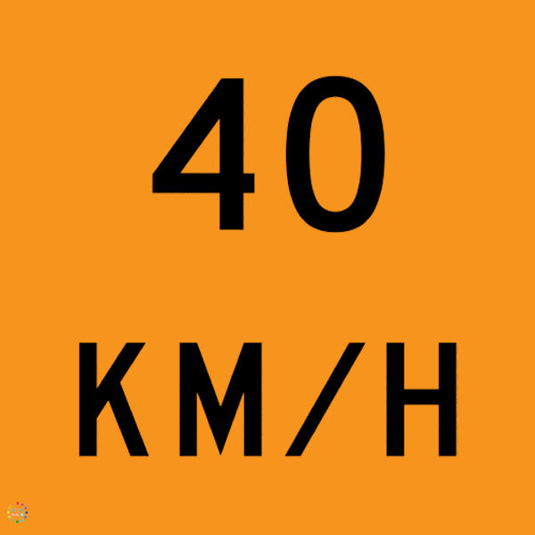 40kph Sticker 40 KM/H Sign | K2K Signs Australia