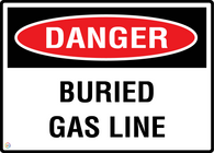 Danger Buried Gas Line