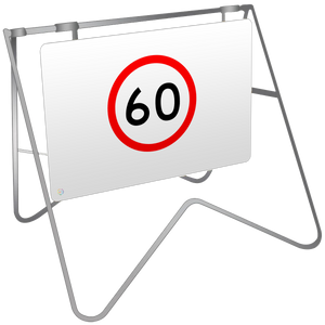 Speed Sign Stand 60KM Speed - Swing Stand & Sign | K2K Signs Australia
