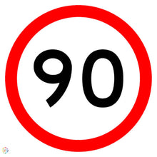 Load image into Gallery viewer, 90KM Speed Sign