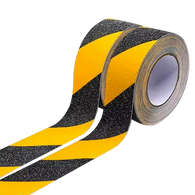 Yellow Black Indoor / Outdoor Anti Slip Floor Tape
