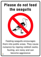 Please Do Not Feed The Seagulls Sign