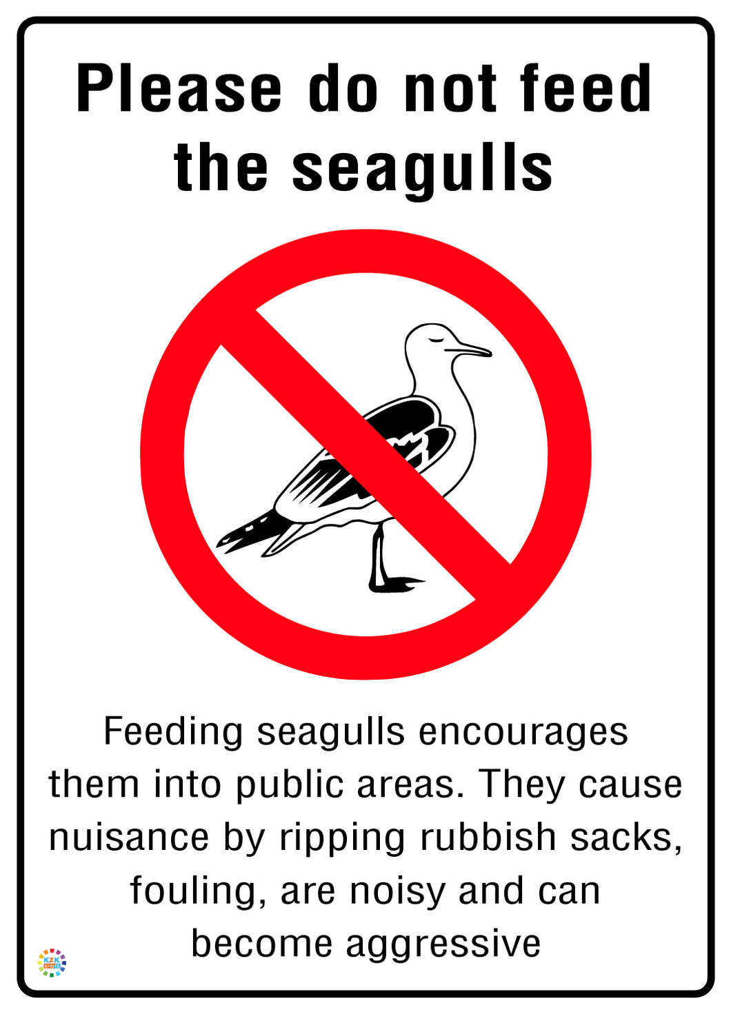 Please Do Not Feed The Seagulls Sign