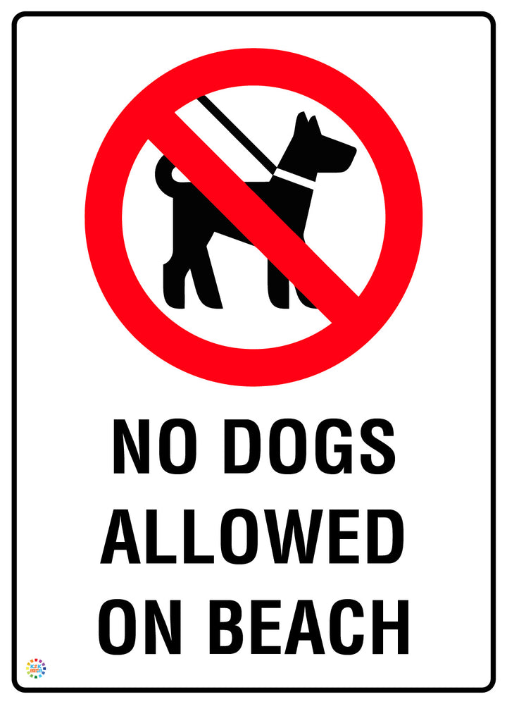 No Dogs Allowed On Beach Sign
