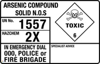 Arsenic Compound Solid N.O.S Signage