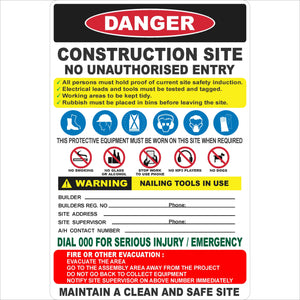 Construction Site Builder Sign