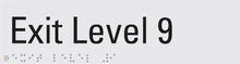 Load image into Gallery viewer, Exit Level 9 - Braille and Tactile Sign